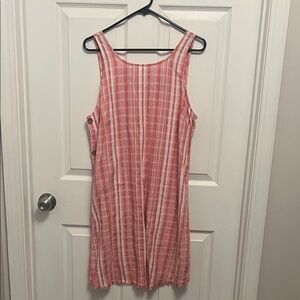 Sleeveless Pink Plaid Dress